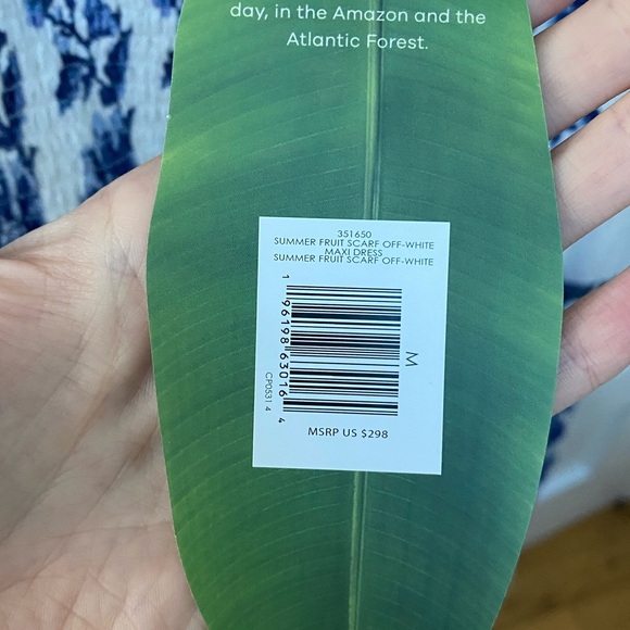 Farm Rio Blue and White Maxi Scarf Dress - Picture 7 of 10